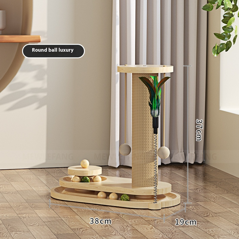 FELVO Sapling, Wood Scratch Post and Play Set, product photo 1