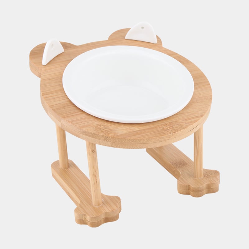 FELVO Timber, Ceramic Bowl Set with Wooden Stand, product photo 3