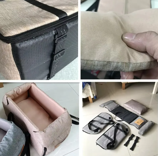 FELVO Linen Carry, Grey Linen-Texture Tote, product photo 13