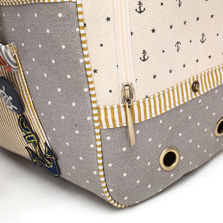FELVO Atelier, White Canvas Cat Carrier, product photo 4