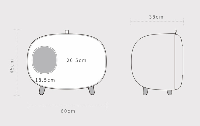 FELVO Salon, Enclosed Drawer Litter Box in Muted Tones, product photo 3