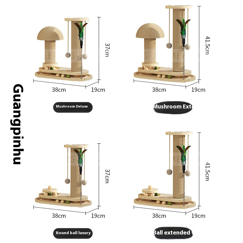 FELVO Sapling, Wood Scratch Post and Play Set, product photo 2
