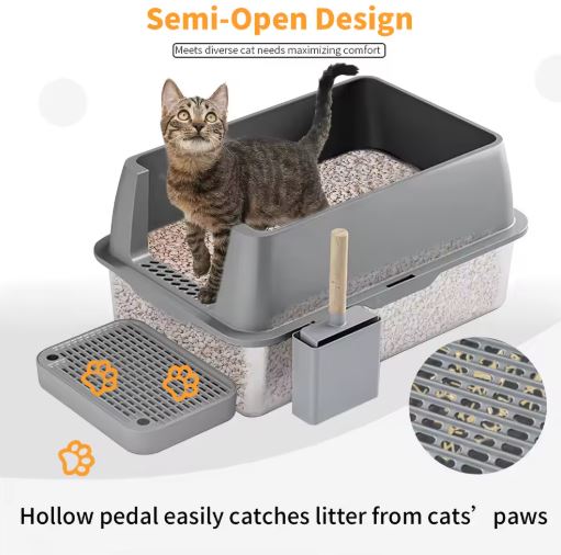 FELVO Steel Vault, Pedal Stainless Litter Box, product photo 6