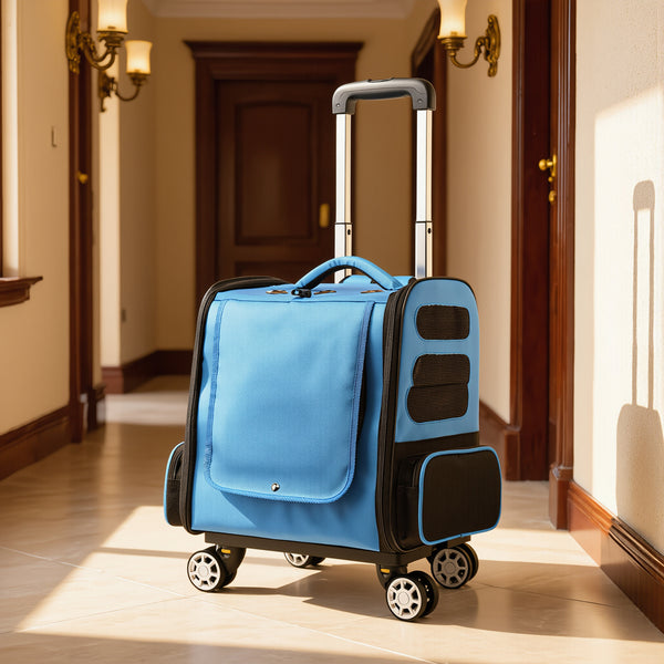 FELVO Glide, Wheeled Pet Trolley Carrier styled in a warm modern interior