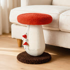 FELVO Toadstool, Mushroom Sisal Scratcher styled in a warm modern interior