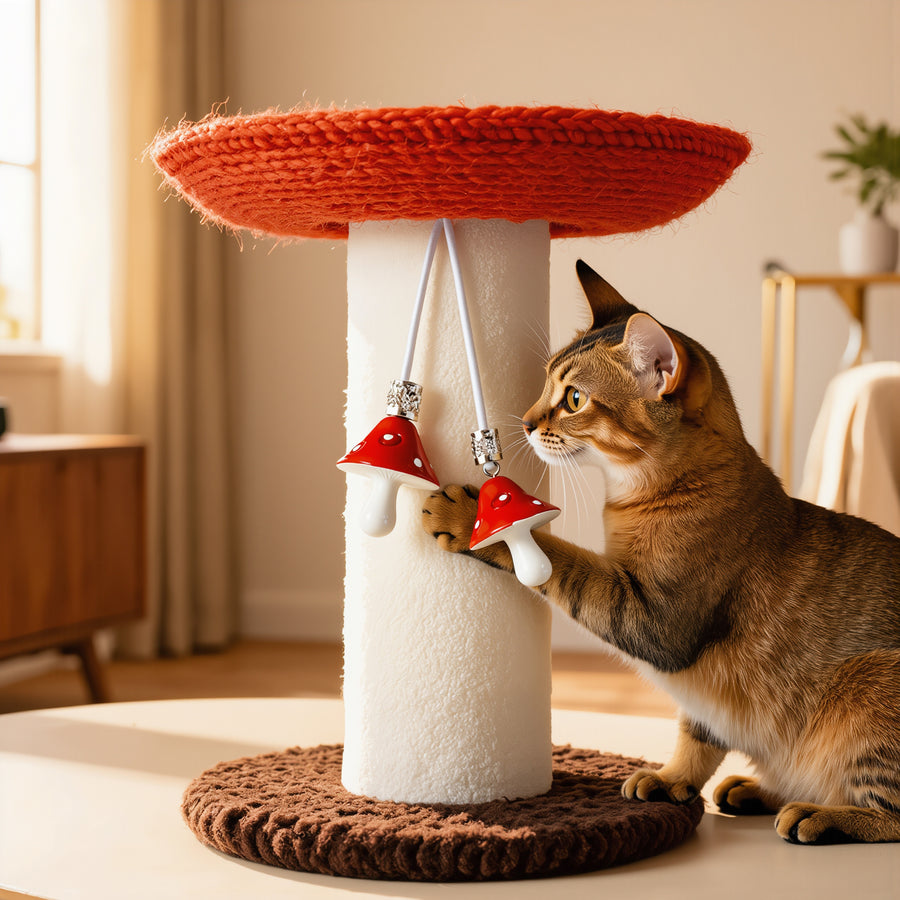 FELVO Toadstool, Mushroom Sisal Scratcher in use