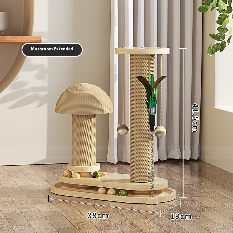 FELVO Sapling, Wood Scratch Post and Play Set, product photo 3