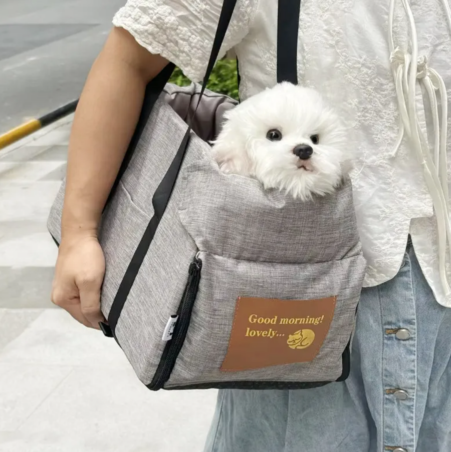 FELVO Sand Tote, Sand Canvas Carrier with Leather Patch, product photo 2