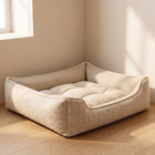 FELVO Soft Landing, Washable Cotton Cat Bed in beige, product photo