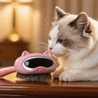 FELVO Sleek, Steel-Pin Grooming Brush in use