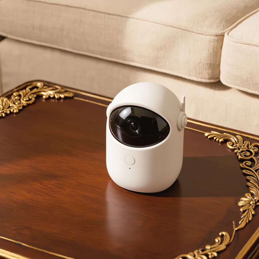 FELVO Beam, Automatic Laser Toy styled in a warm modern interior