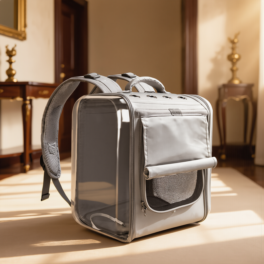 FELVO Rove, Ventilated Cat Travel Backpack styled in a warm modern interior