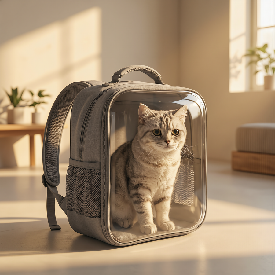 FELVO Rove, Ventilated Cat Travel Backpack in use