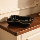FELVO Tilt, Raised Ceramic Comfort Bowl styled in a warm modern interior