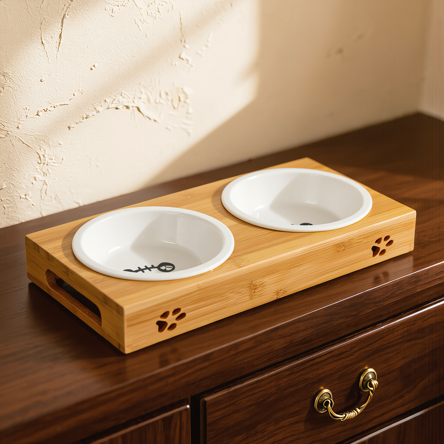 FELVO Grain, Bamboo and Ceramic Bowl Set styled in a warm modern interior