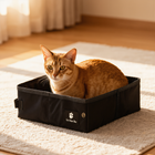 FELVO Trek Loo, Folding Travel Litter Box in use