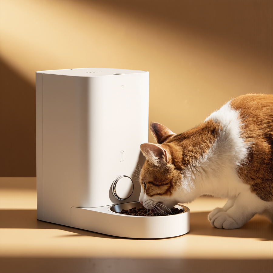 FELVO Signal, App-Controlled Smart Feeder in use