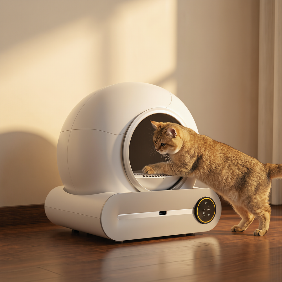 FELVO Auto Clean, Self-Cleaning Litter Box in use