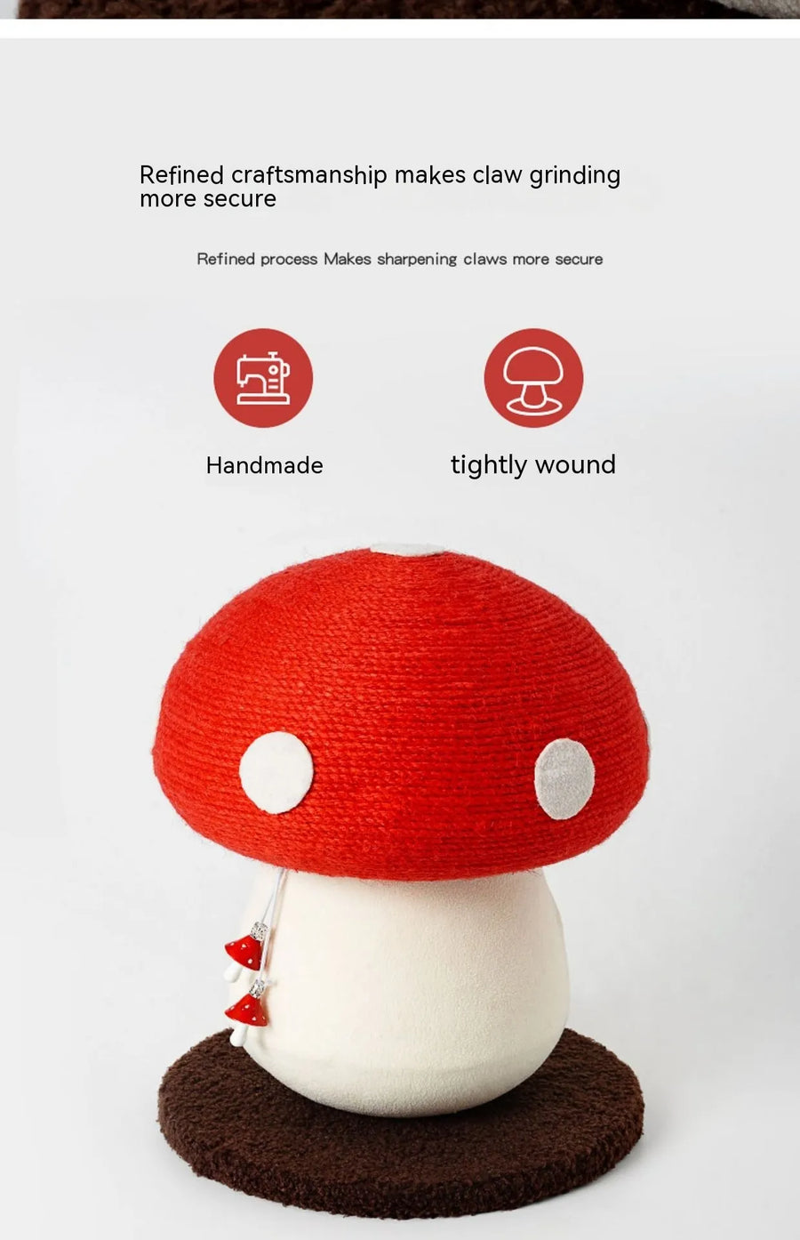FELVO Toadstool, Mushroom Sisal Scratcher, product photo 4