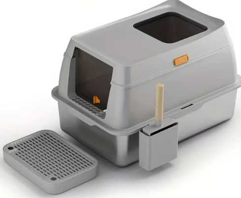 FELVO Steel Haven, Fully Enclosed Stainless Litter Box, product photo 4