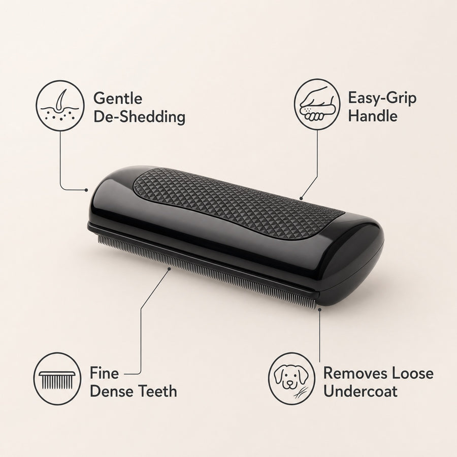 FELVO Sleeken, Dual-Sided Deshedding Comb, product photo