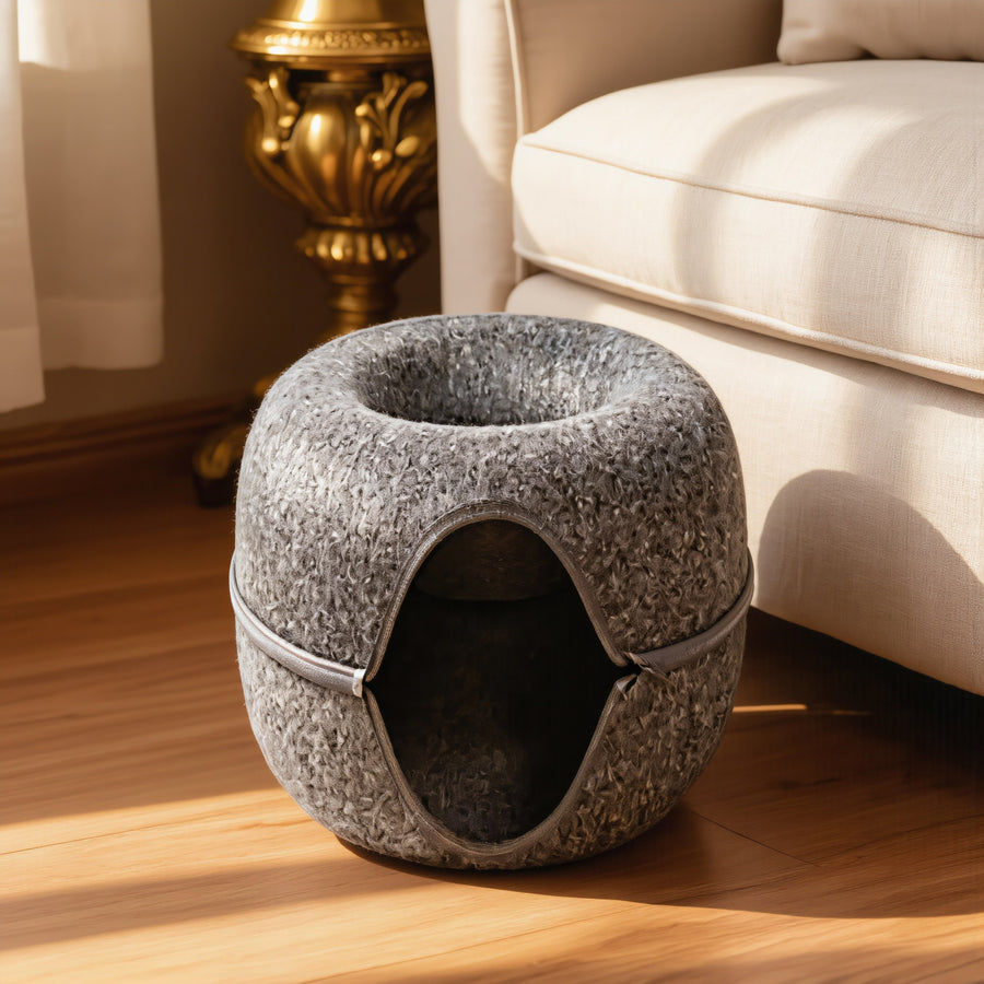FELVO Cocoon, Wool-Felt Convertible Cat Tunnel lifestyle