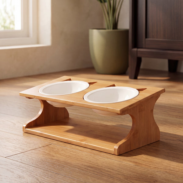 FELVO Grove, Low Solid-Wood Bowl Table styled in a warm modern interior