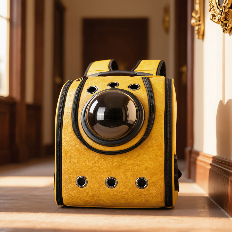 FELVO Capsule, Cat Carrier Backpack styled in a warm modern interior